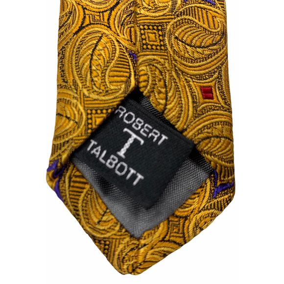 Robert Talbott Best Of Class Tie Yellow Geometric - Picture 5 of 5